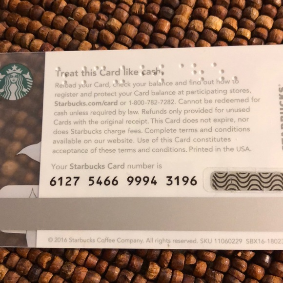 STARBUCKS CHRISTMAS CARD BRAIL ON FRONTCRANBERRIES - Picture 2 of 2